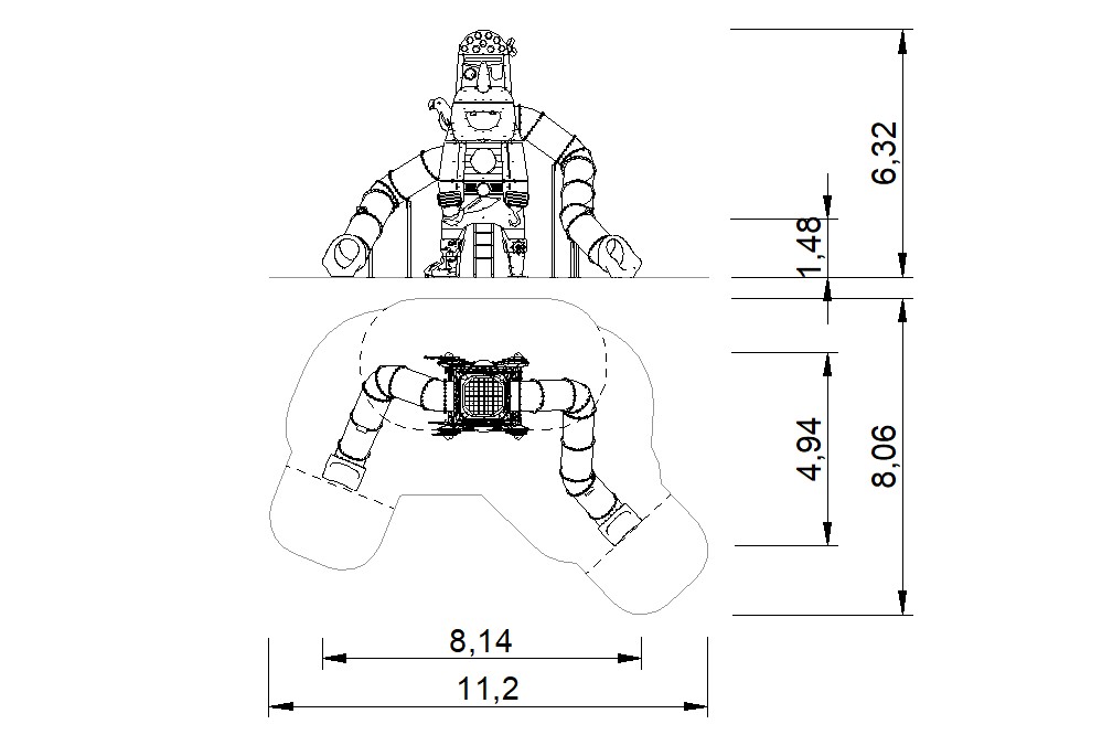 torre tematica gigante pirata 2d