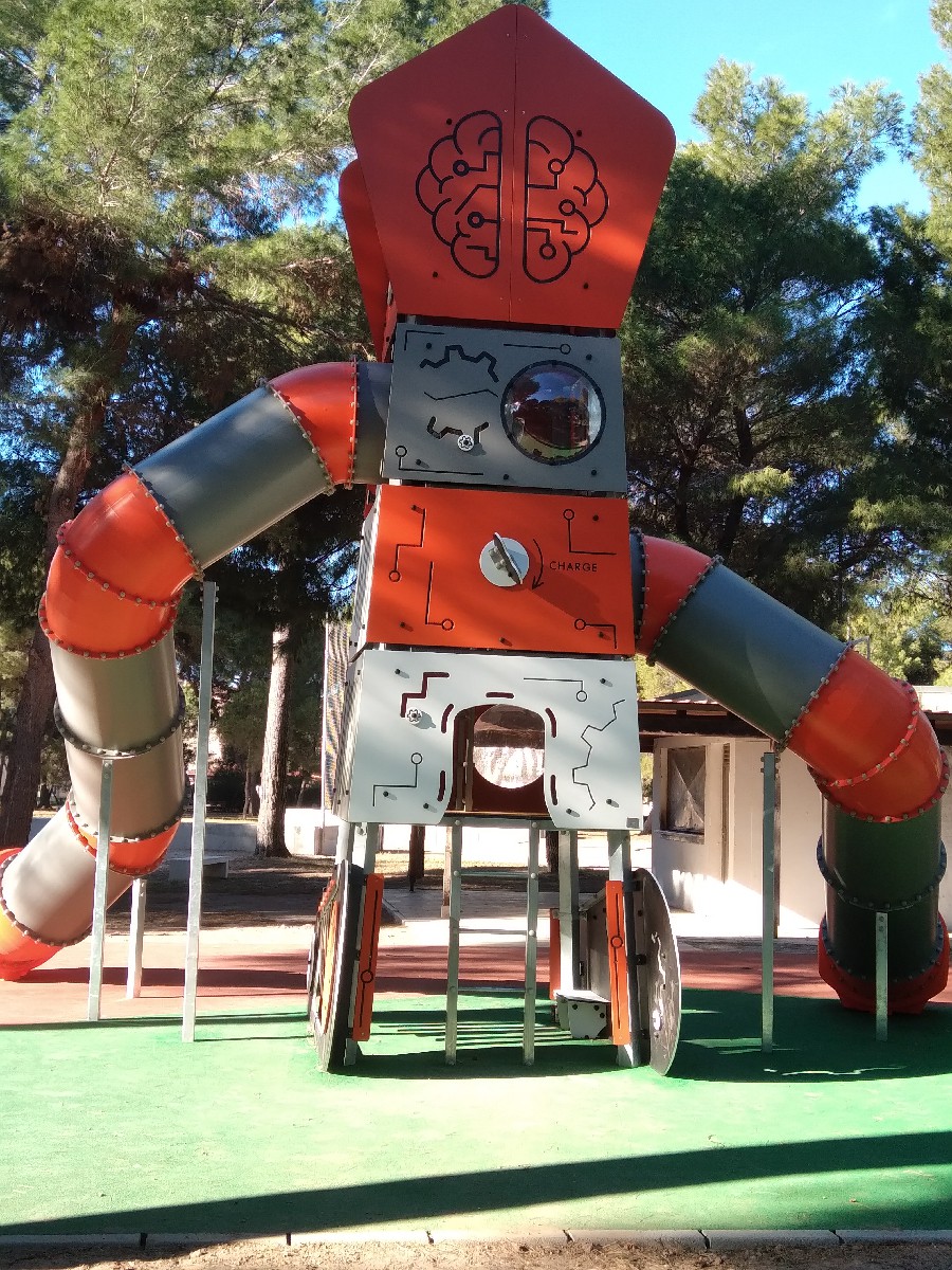 multijuego gigante torre robot imaginativo tobogan gruta