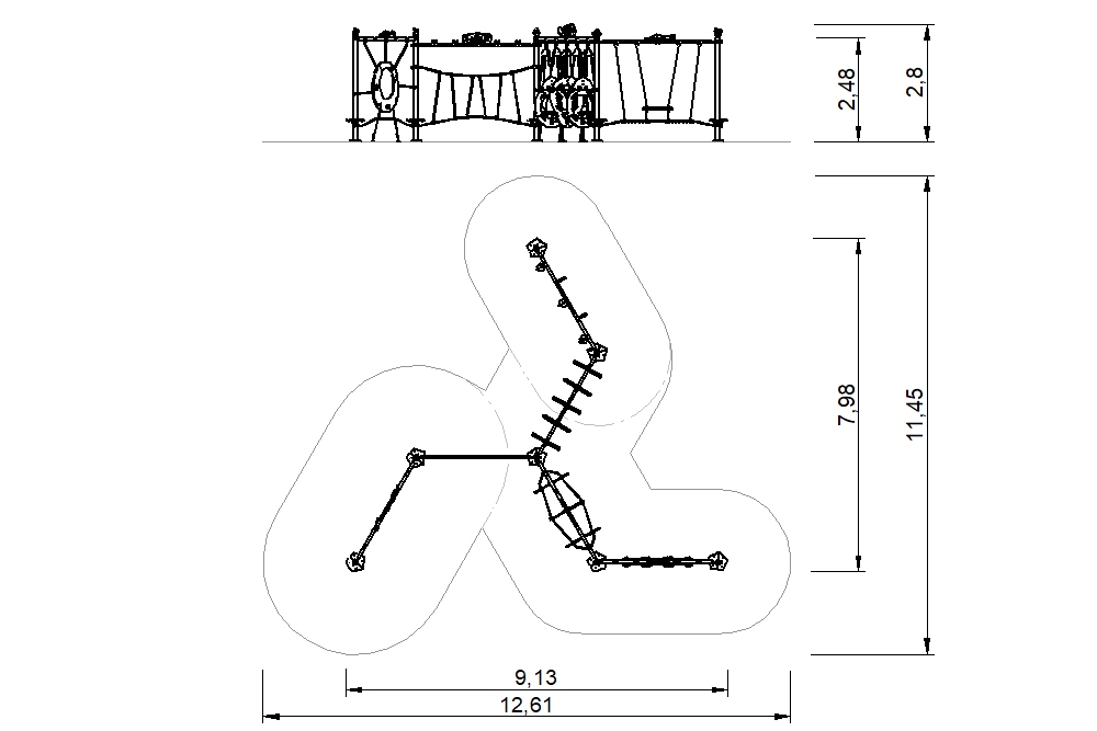 circuito cuerdas estrella 2d