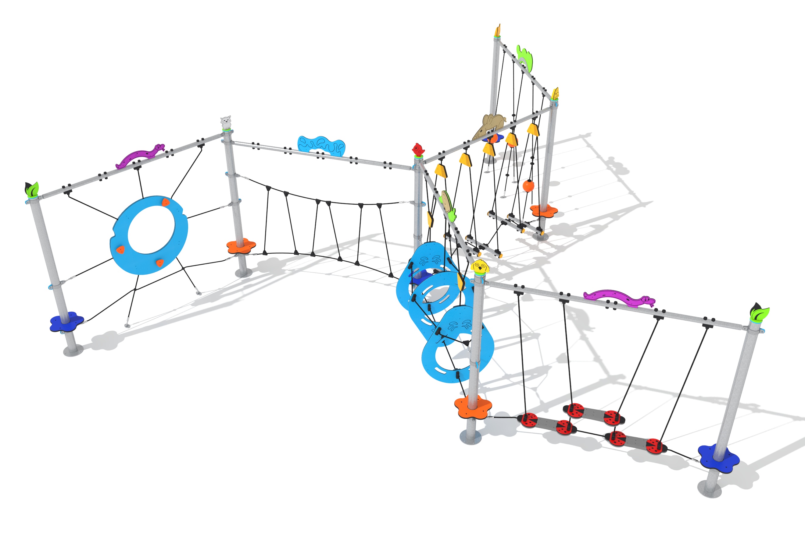 circuito cuerdas estrella 3d