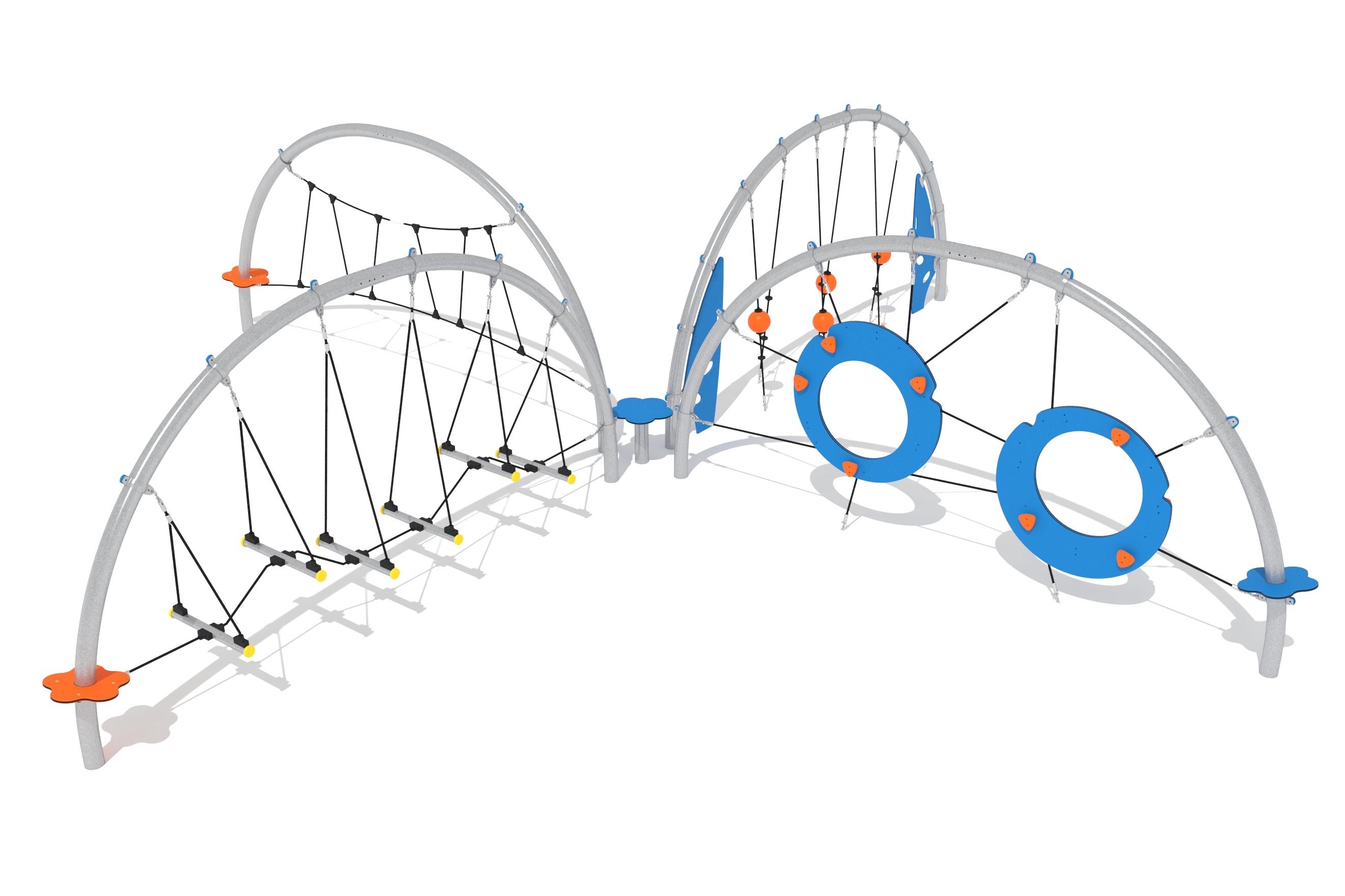 circuito cuerdas cruz 4 arcos 3d