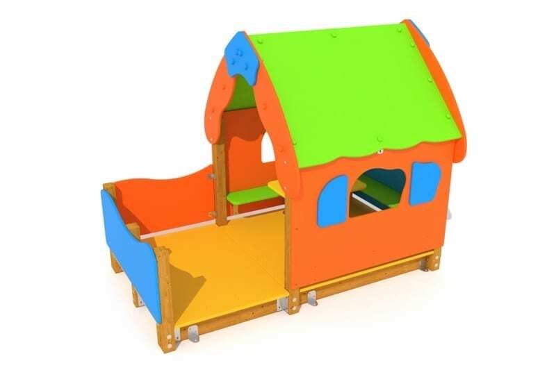casita infantil con terraza certificada 3d
