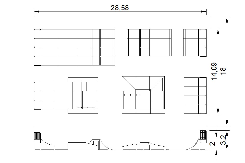 plano pista para patines monopatines bicicletas bmx 2d