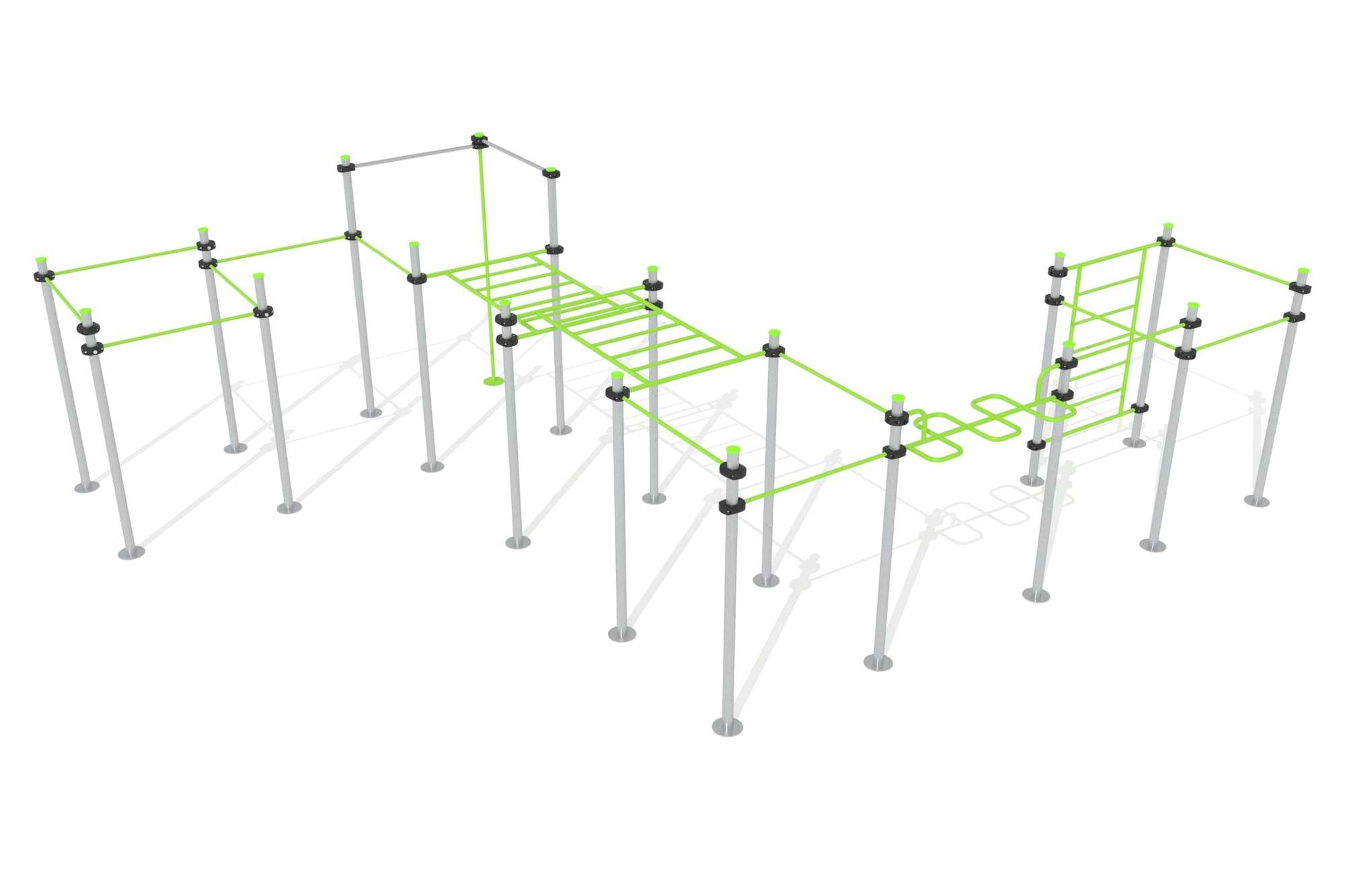 estructura postes barras calistenia certificado norma en16630 3d
